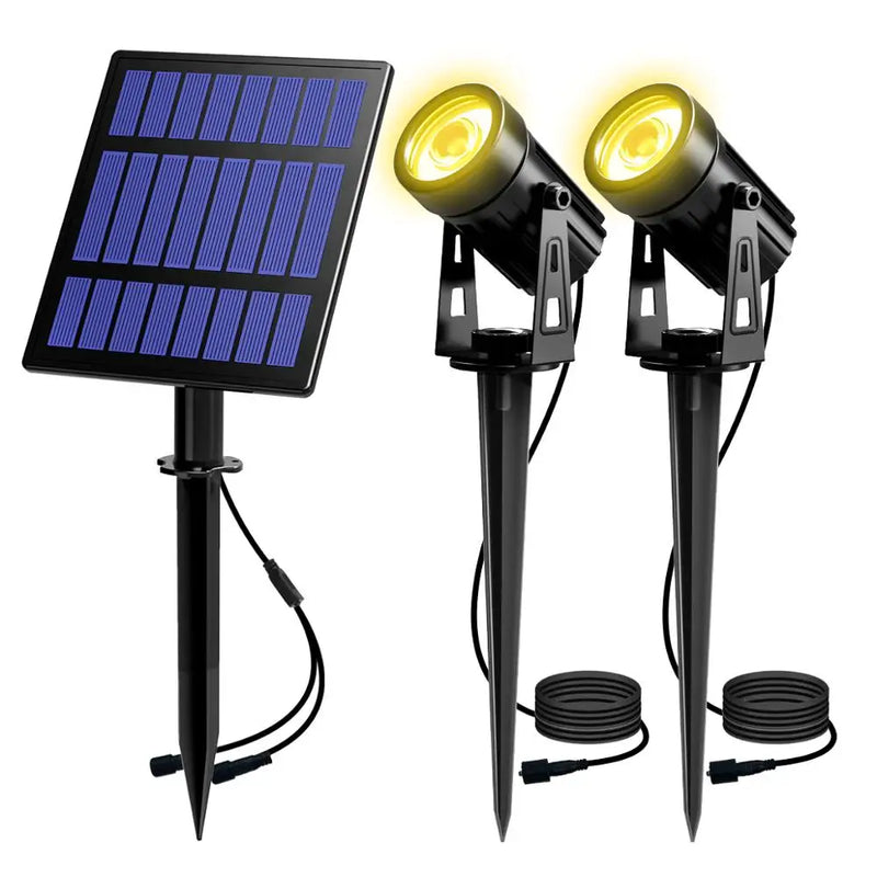 Kit Luminária Holofote Solar para Quintal