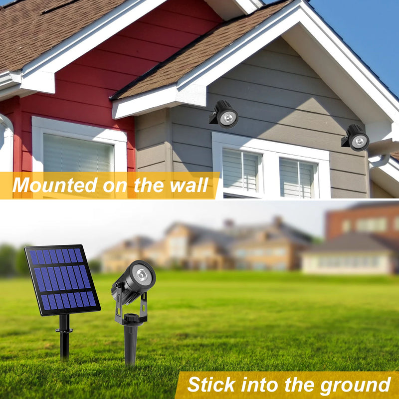 Kit Luminária Holofote Solar para Quintal