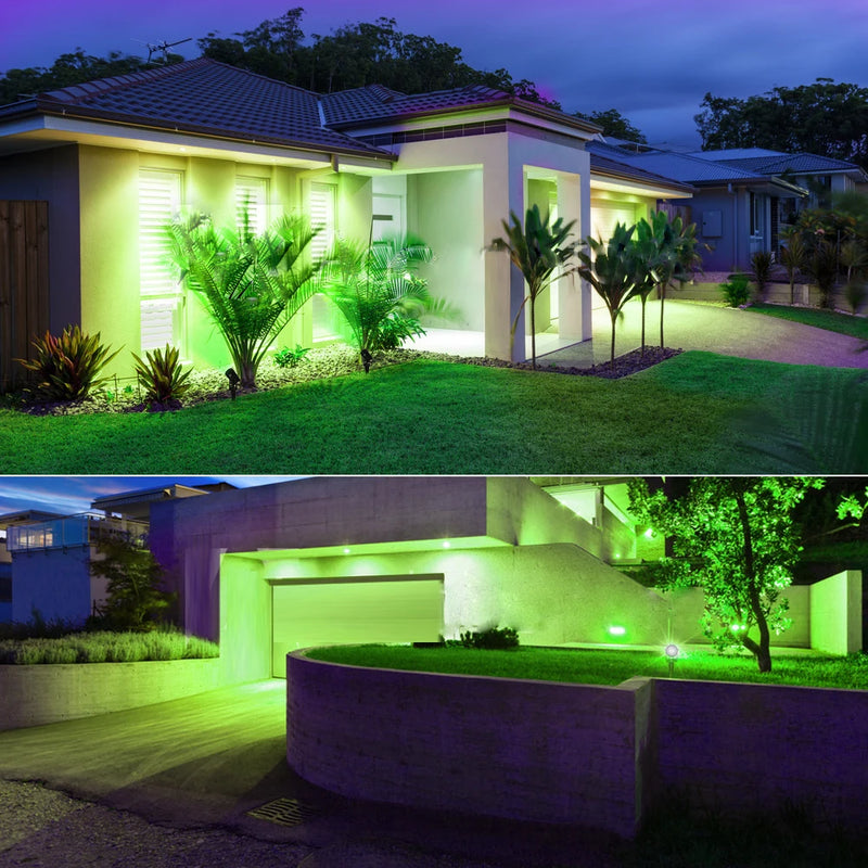 Kit Luminária Holofote Solar para Quintal