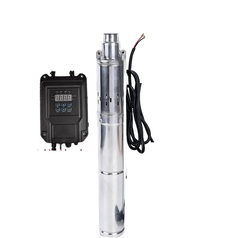 Bomba de Água Solar de 750 W | Controlador MPPT | Altura Máxima 140 M | Com kit de sensor de nível de líquido DC | 2.000 L/Horas