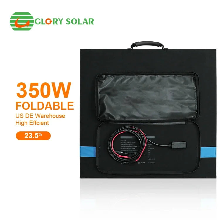 Painéis Solares Portáteis para Exteriores de 350 W | Painel Solar Dobrável Sunpower | Placa Solar Dobrável