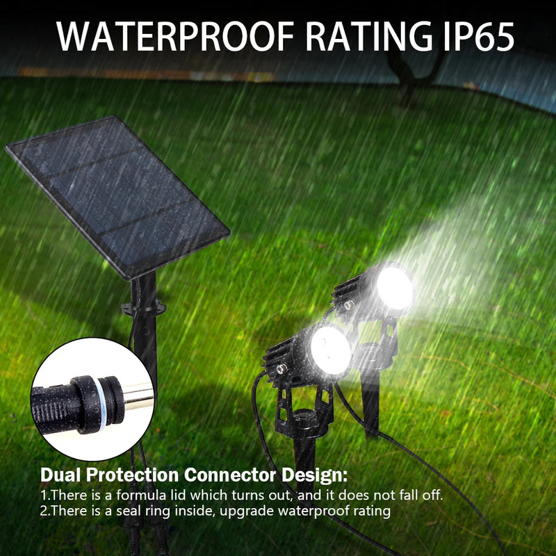 Kit Luminária Holofote Solar para Quintal